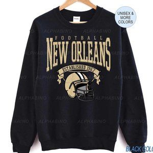 Vintage New Orleans Saints Football Sweatshirt New Orleans Saints Shirt tee